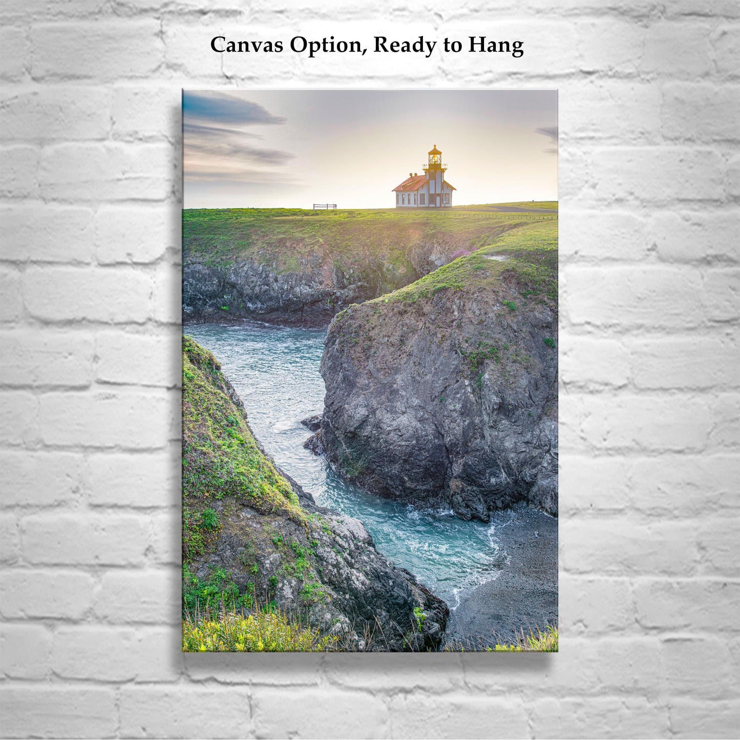 Point Cabrillo Lighthouse Painterly Art – Mendocino Coast Print