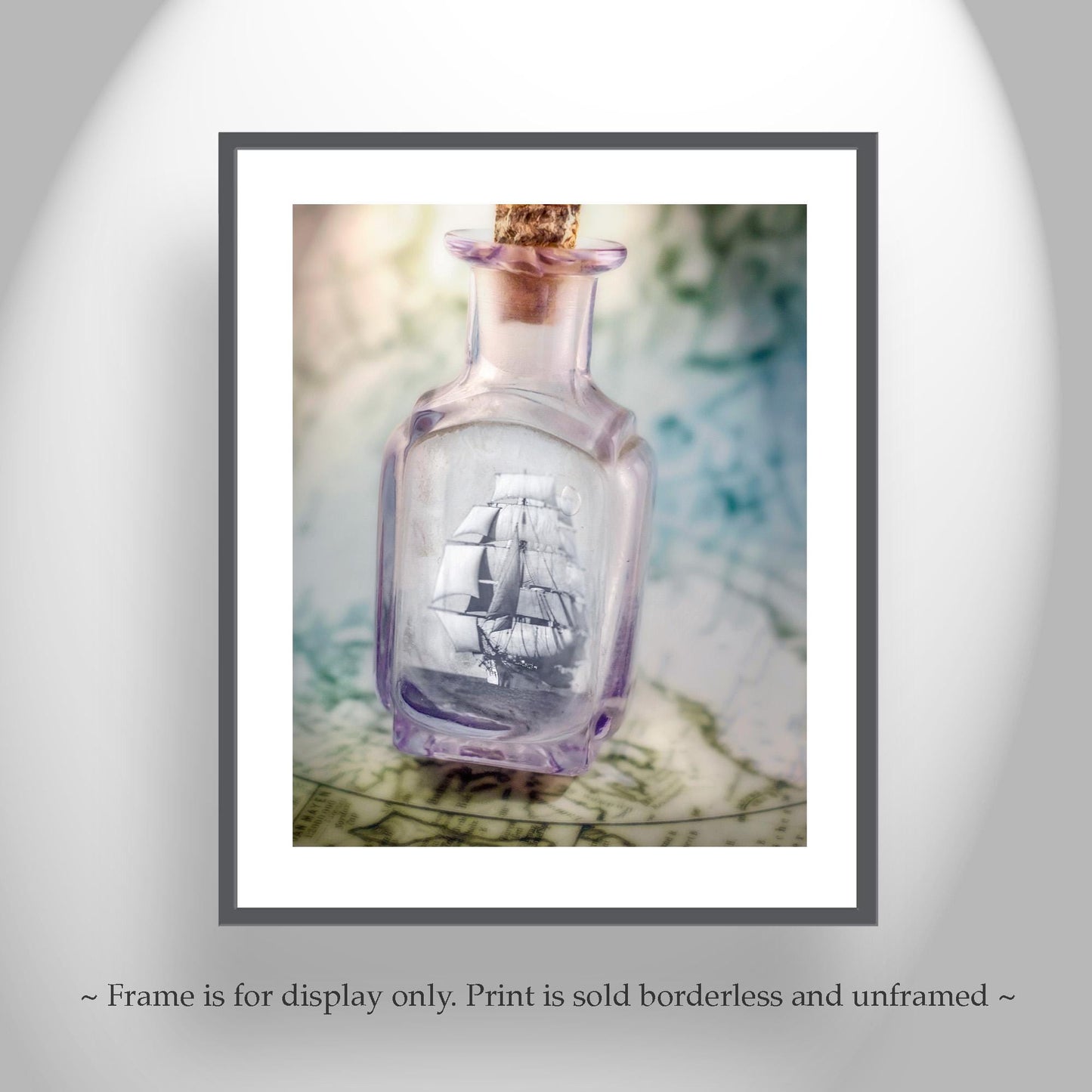 Clipper Ship in a Bottle | Fine Art Romantic Nautical Print