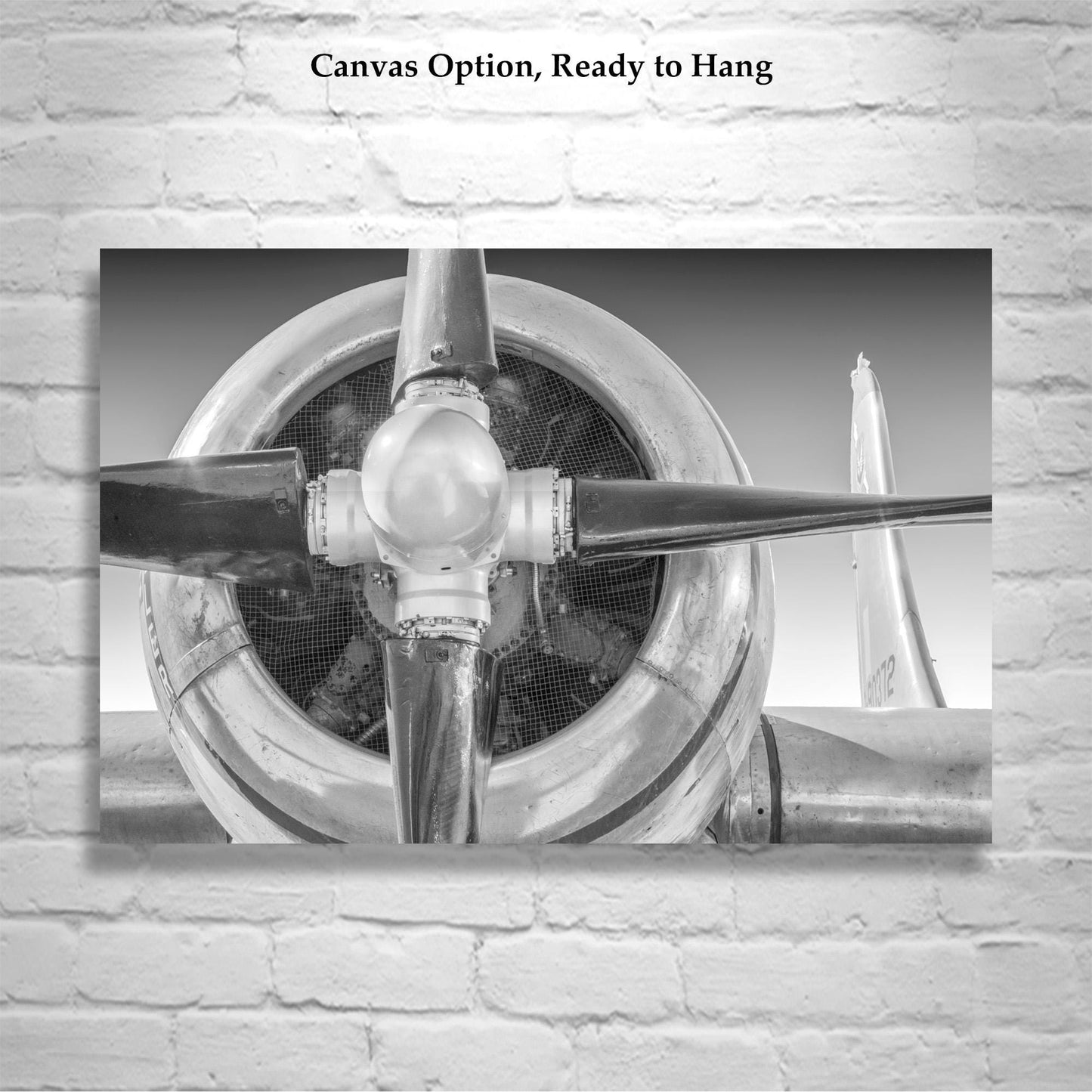 Boeing Superfortress WWII Warbird Art Print in Black and White