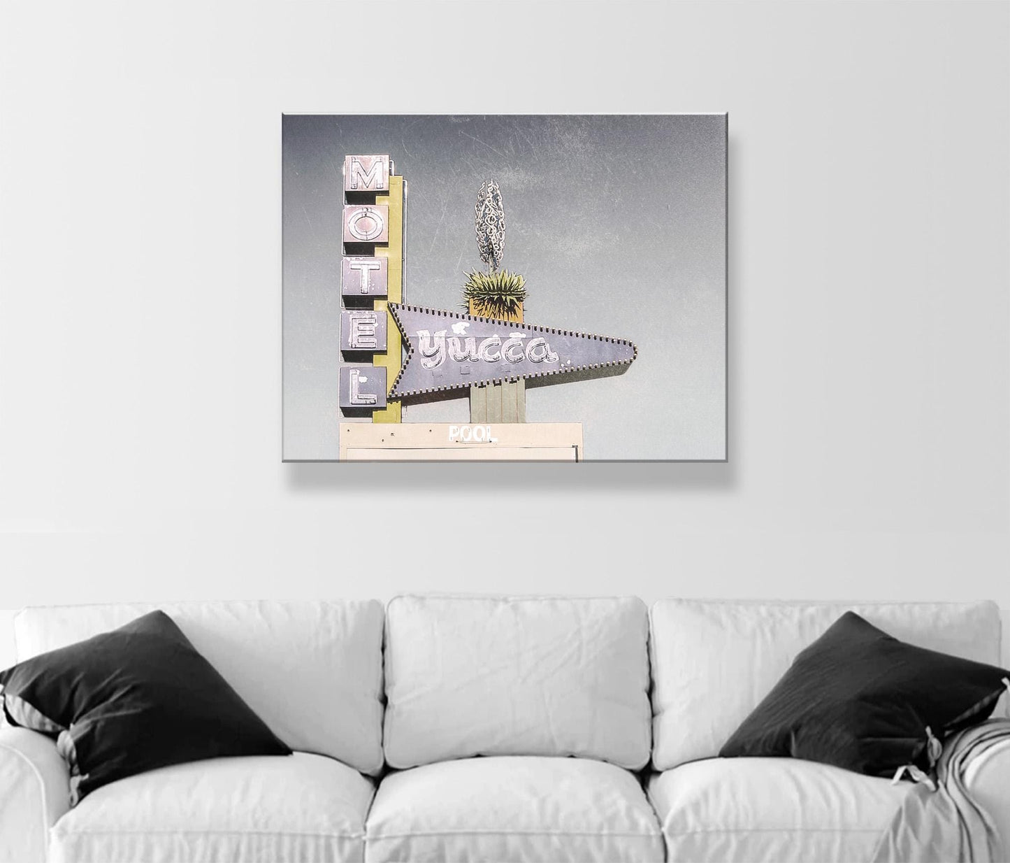 Midcentury Route 66 Wall Decor | Retro Vegas Neon Motel Artwork