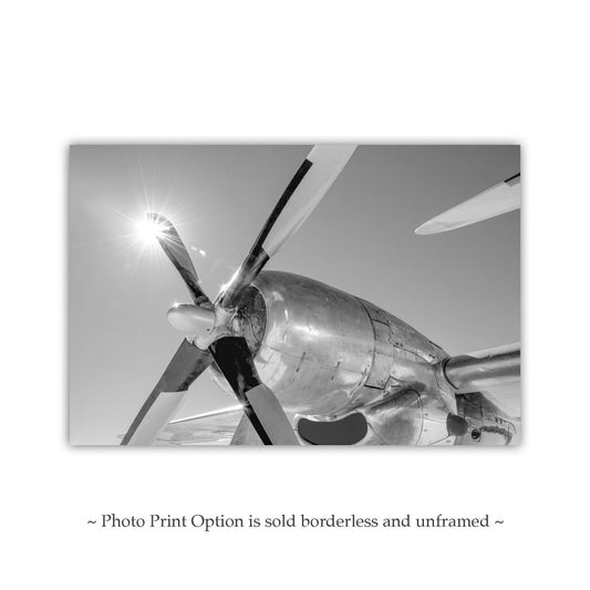 Boeing Superfortress Warbird Art | Black and White WWII Print