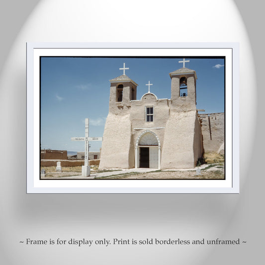 Taos New Mexico San Francisco de Asis Mission Vintage Print