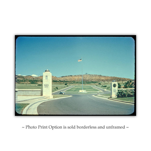 Honolulu Memorial Cemetery Photo – Vintage Hawaii Wall Art