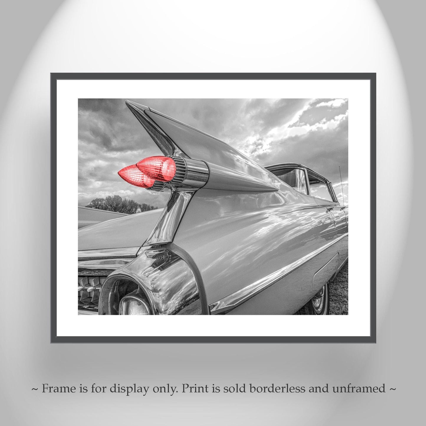 1959 Cadillac Photo Print in Black and White | Classic Car Art