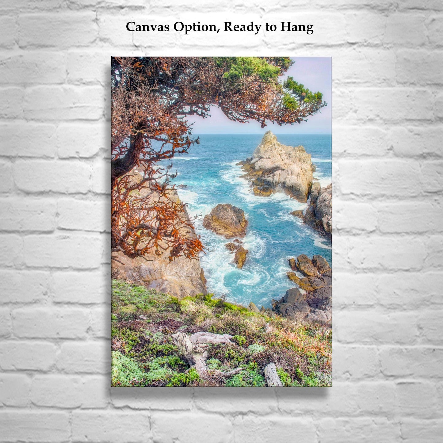 Point Lobos Ocean Waves Artwork | Carmel by the Sea Vertical Wall Art