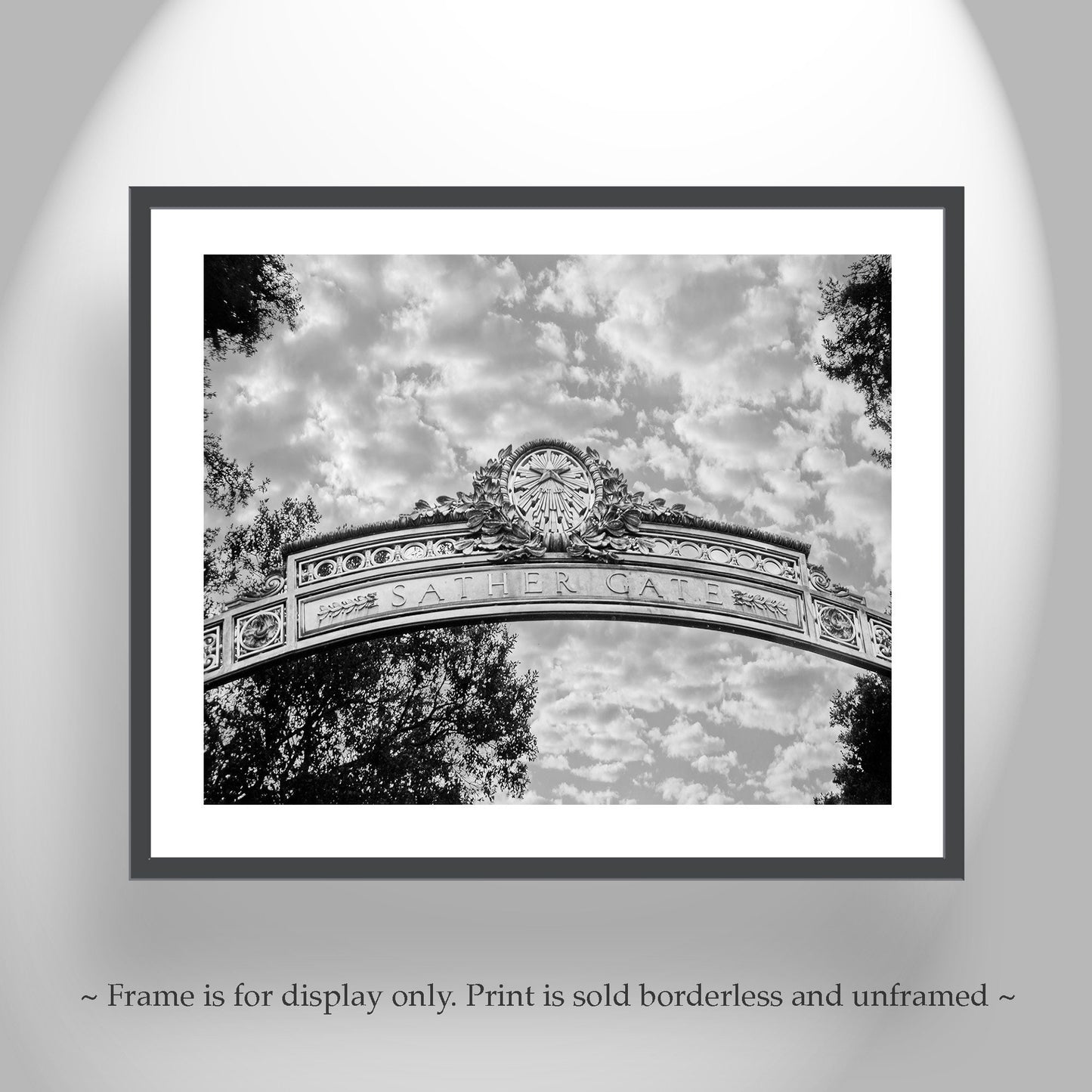 Cal Berkeley Merch with Sather Gate | Black and White UC Berkeley