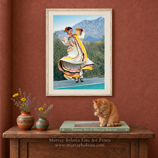 Folklorico dancer artwork at Tumacacori Arizona Fiesta by Murray Bolesta!