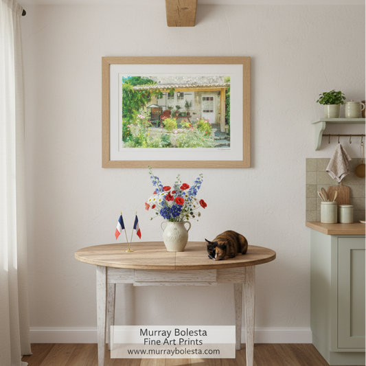 France stone cottage art print near Bordeaux by Murray Bolesta!