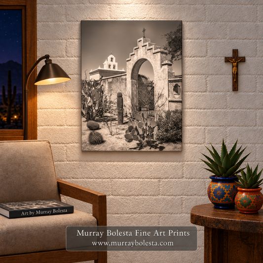 Mission San Xavier mortuary chapel wall art by Murray Bolesta!