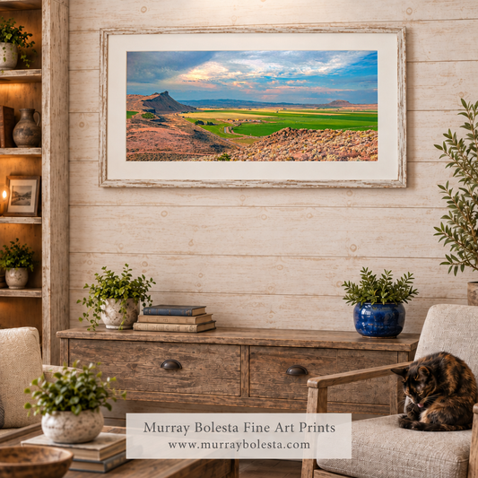 Modoc County panorama art by Murray Bolesta