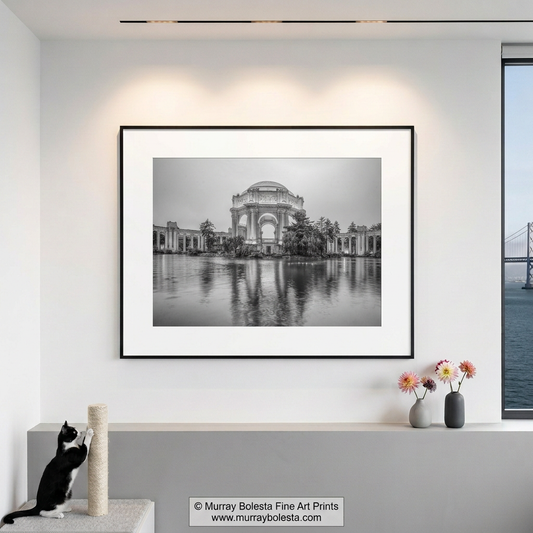 Palace of Fine Arts fine art print by Murray Bolesta in black & white