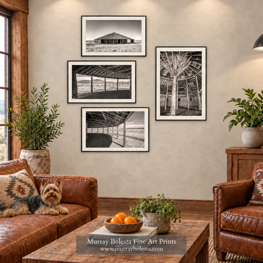 Oregon Round Barn Artwork Set by Murray Bolesta