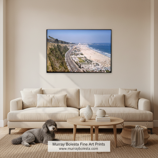 Santa Monica Beach Vintage Photo – Southern California Wall Art