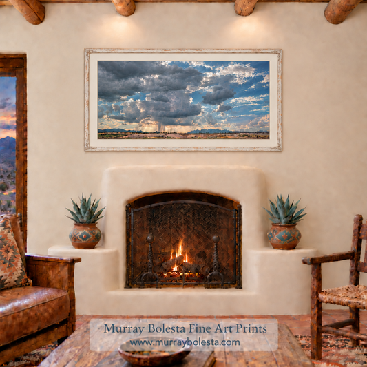 Storm-cloud artwork Las Cienegas Valley Arizona by Murray Bolesta