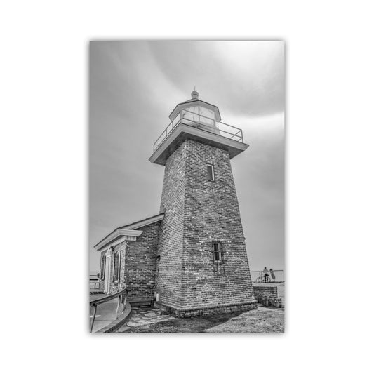 Santa Cruz Lighthouse Picture – B&W California Surf Wall Decor