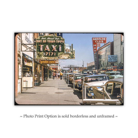 Vintage Reno Nevada Photo – Old Virginia Street Wall Art