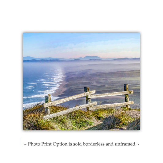 Point Reyes National Seashore California Coast Art Print with Little Bird