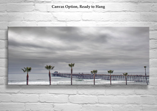 Oceanside California Pier Wall Decor in Panorama