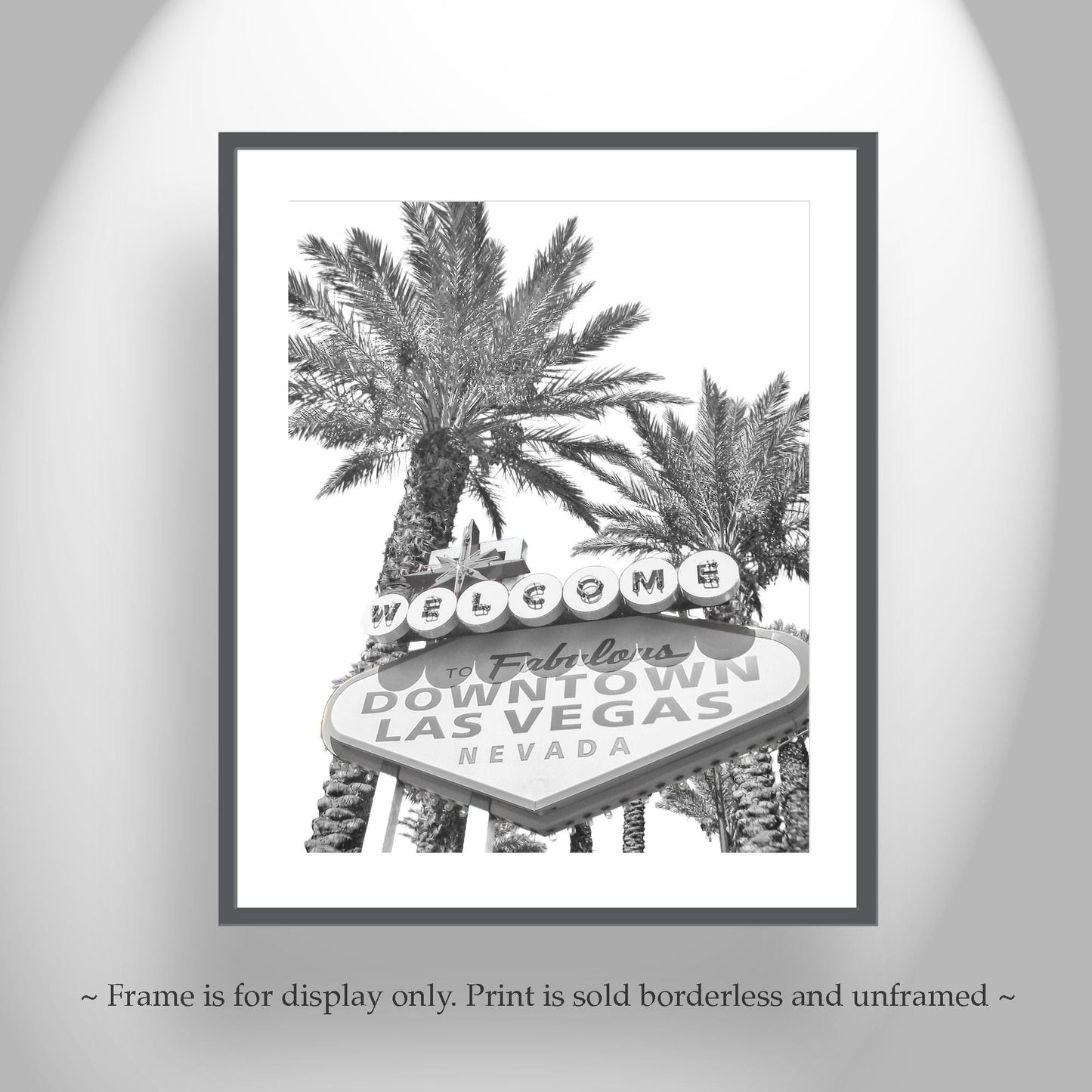 Las Vegas Vintage Neon Welcome Sign | Art print in Black and White