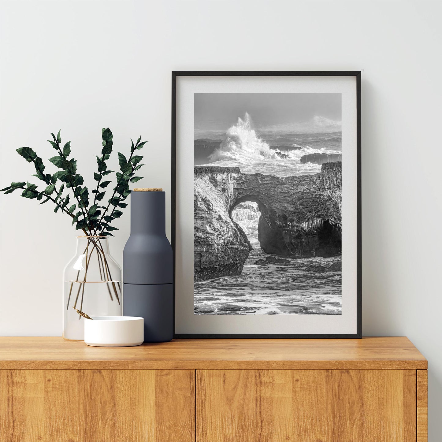 Black and White Mendocino Seascape – Northern California Art Print