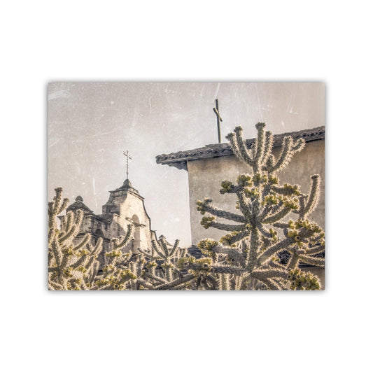 Lompoc Mission Church Art – Vintage Style Southwestern Decor