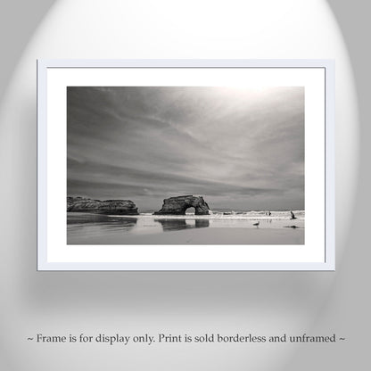 Santa Cruz California Beach and Natural Bridge Art Print Wall Decor