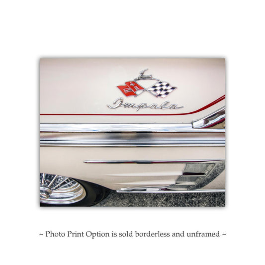 Chevrolet Impala SS Car Photograph as Vintage Automotive Wall Art for Home