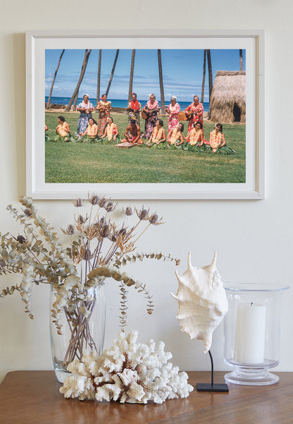 Vintage Hawaii Hula Dancers Photo Print | 1950s Kodak Show
