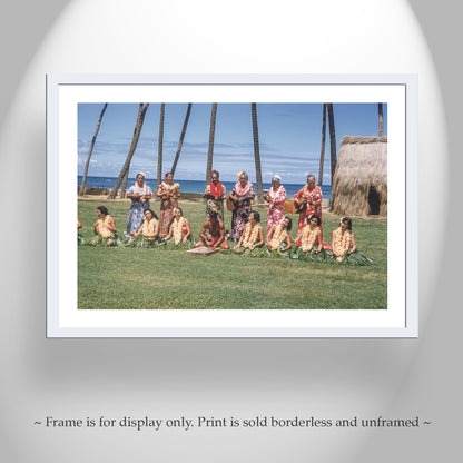 Vintage Hawaii Hula Dancers Photo Print | 1950s Kodak Show