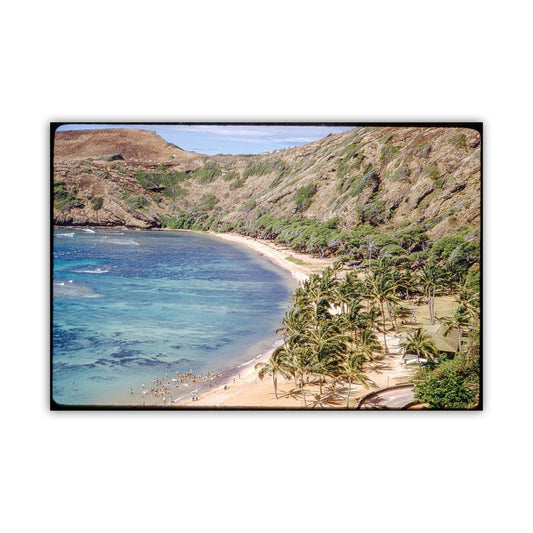 Hanauma Bay Hawaii Photo – Oahu Tropical Vintage Artwork