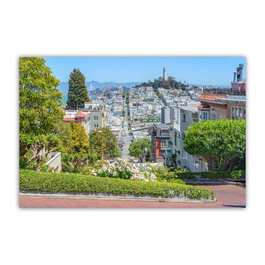 Lombard Street & Coit Tower San Francisco Cityscape Wall Art