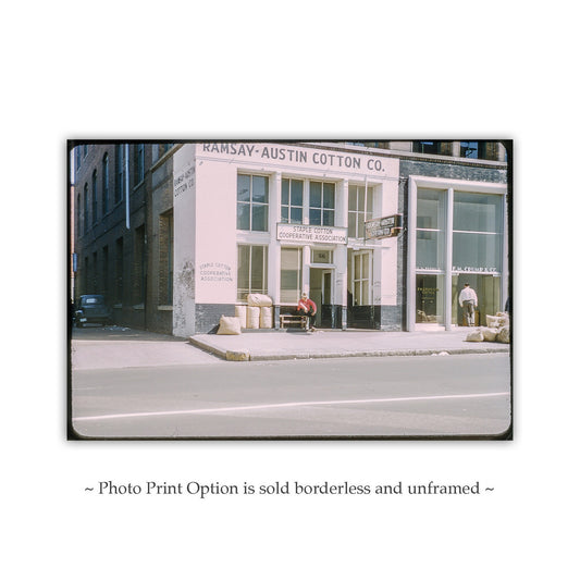Mid-Century Memphis Street Photograph | Old Cotton Industry Picture