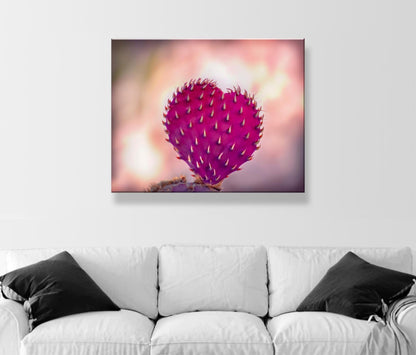 Purple Santa Rita Cactus Art Print | Heart in Nature Art Tucson AZ