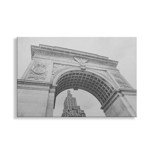 NYU Merch Washington Square Arch Art Print in Black and White