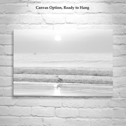 Rhode Island Beach Fine Art Print – Black and White Atlantic Ocean Art