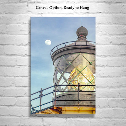 Point Cabrillo Lighthouse & Moon – Mendocino Coast Painterly Art