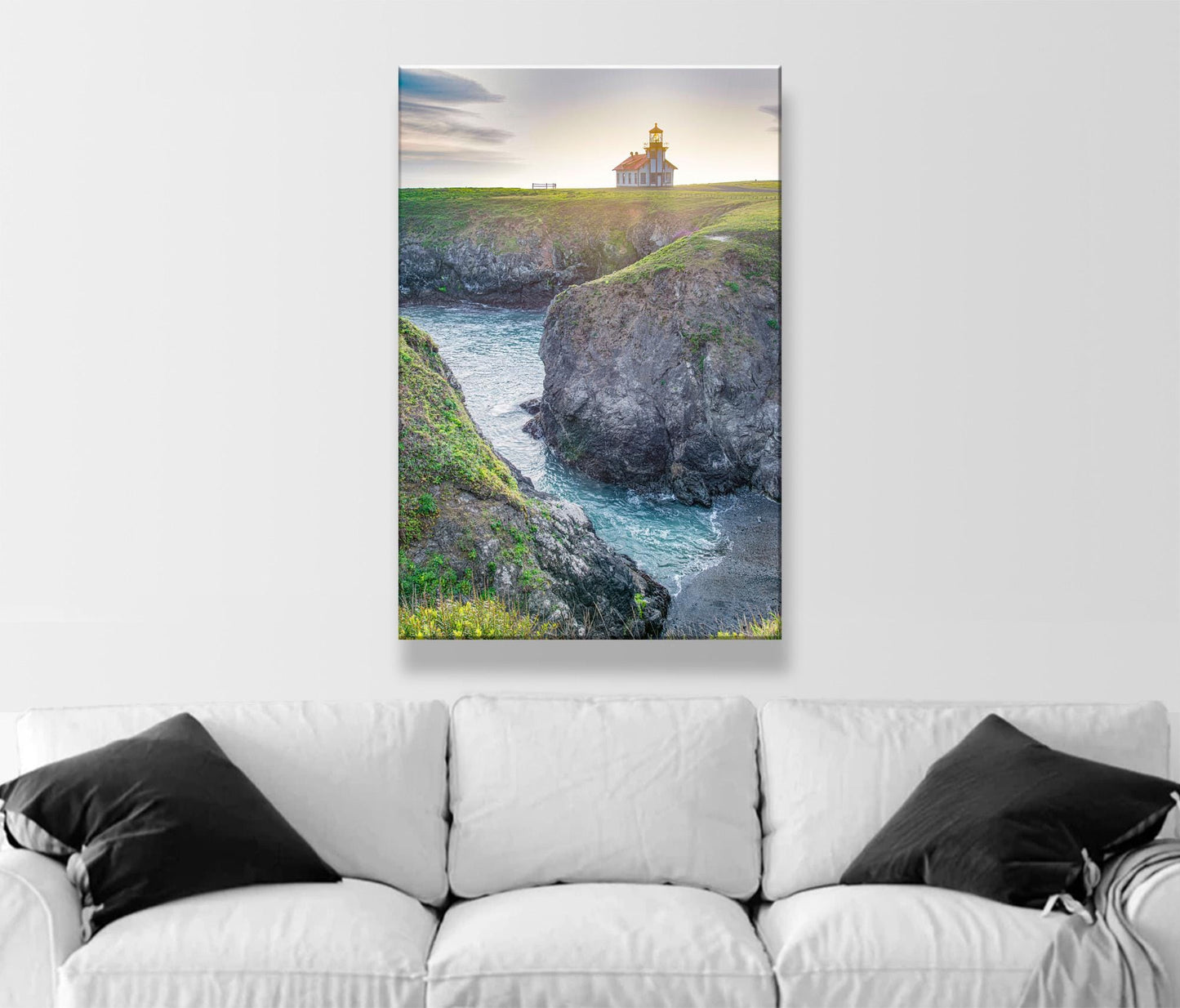 Point Cabrillo Lighthouse Painterly Art – Mendocino Coast Print