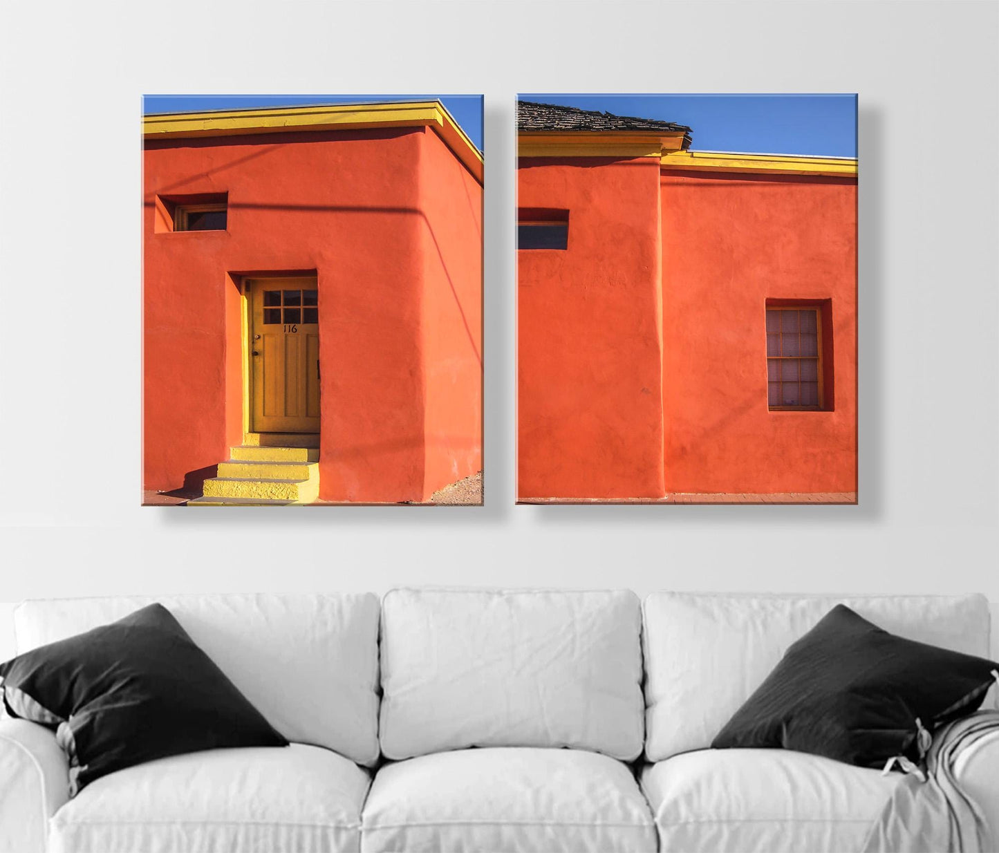 Tucson Arizona Adobe Wall Art Prints – Set of 2 Southwestern Decor