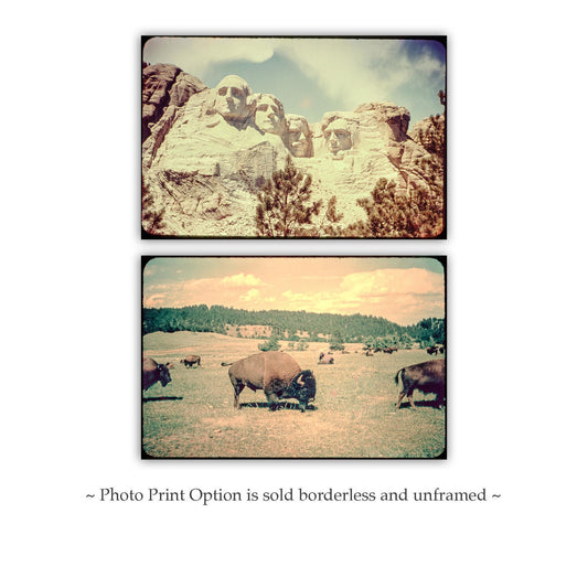 Mount Rushmore and Buffalo Prints – Vintage Black Hills Art Set