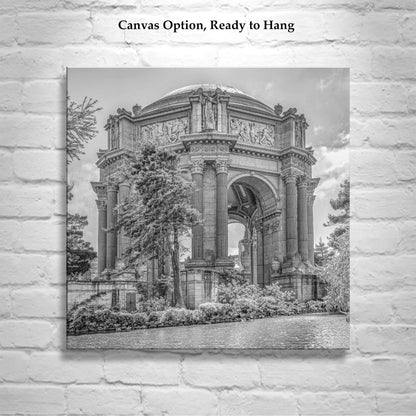 Palace of Fine Arts San Francisco Black and White Wall Art Print