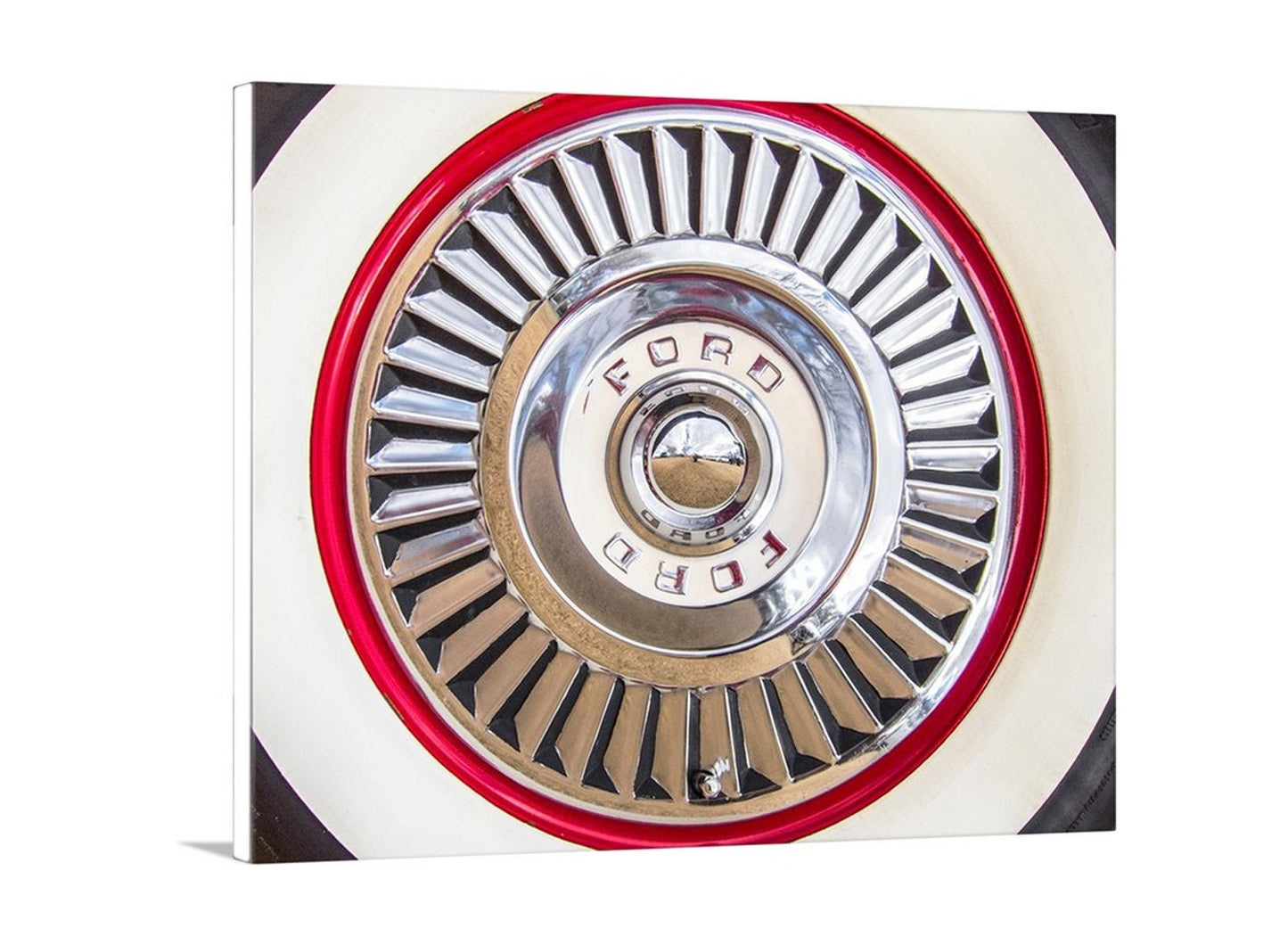 Ford Thunderbird Car Art with Vintage Wheel Covers Set of 3 Prints