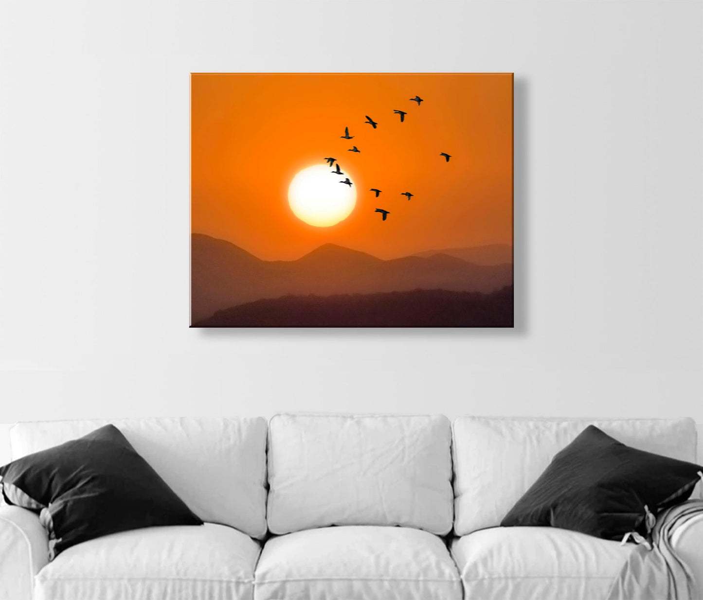 Flying Birds at Sunset – Arizona Desert Landscape Fine Art Print