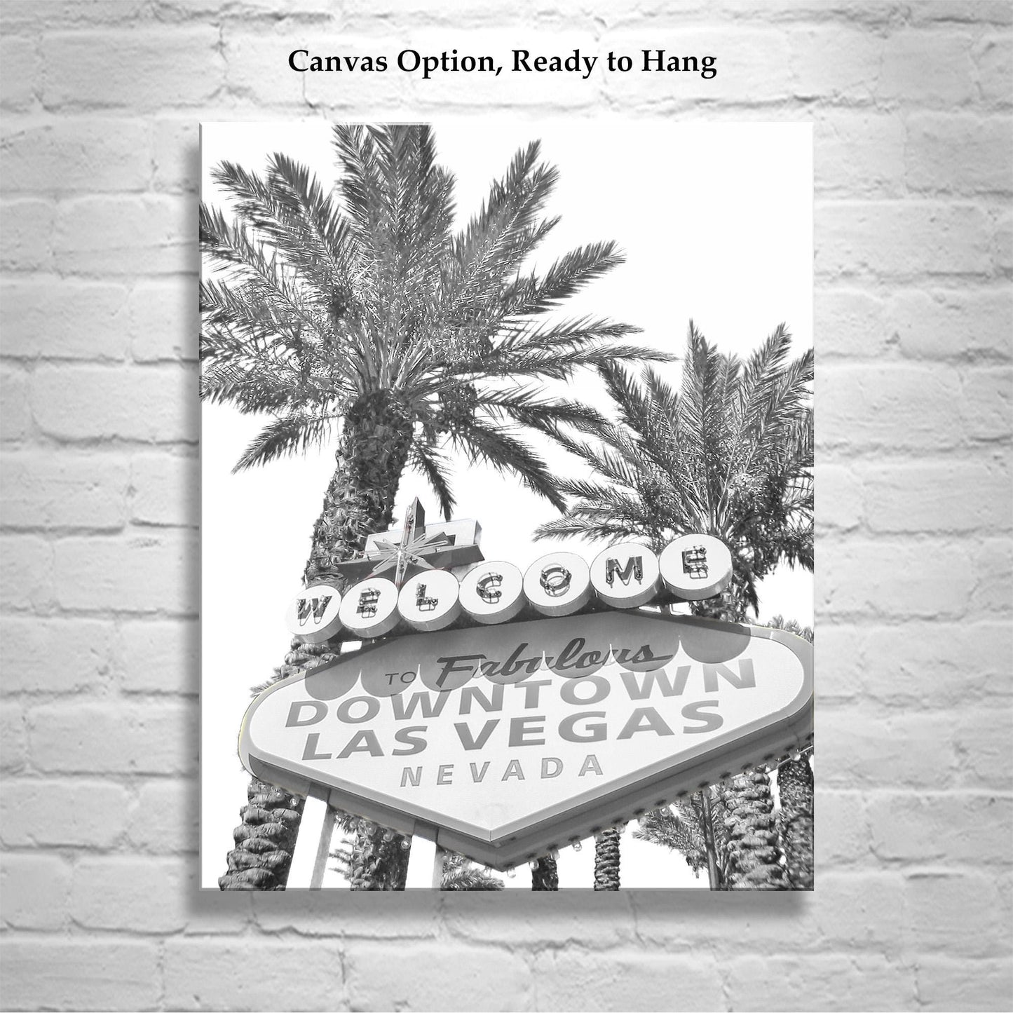 Las Vegas Vintage Neon Welcome Sign | Art print in Black and White