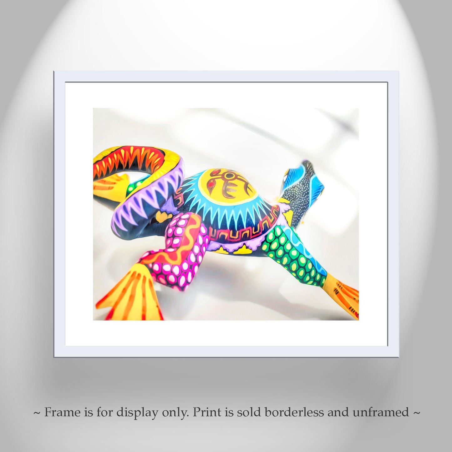 Colorful Alebrijes Lizard Wall Art – Oaxacan Mexican Folk Decor
