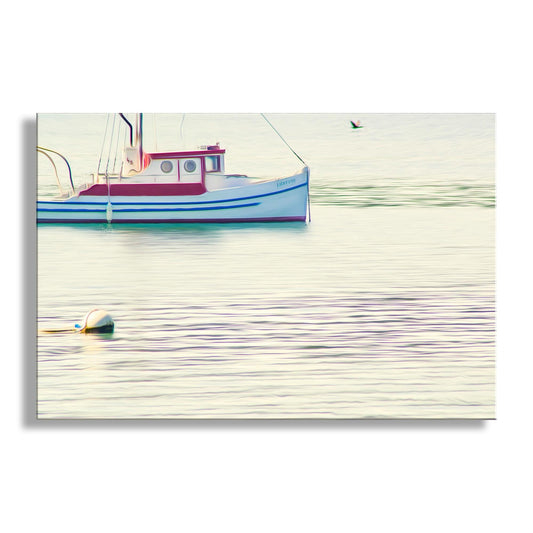 Tomales Bay Fishing Boat Art Print | Point Reyes California Nautical Wall Decor