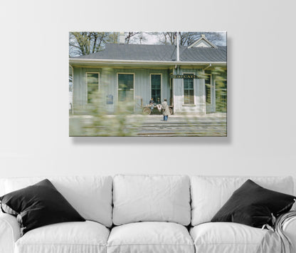 Decatur Georgia Vintage Photography Print of Railroad Train Station as Home Decor Gift