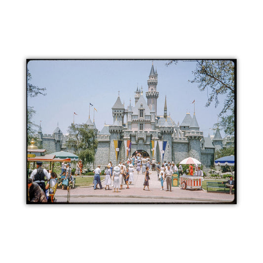 Vintage Disneyland Photograph with Sleeping Beauty Castle