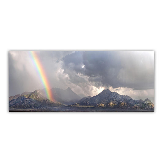 Tucson Arizona Landscape Art | Santa Rita Mountains Desert Rainbow Art