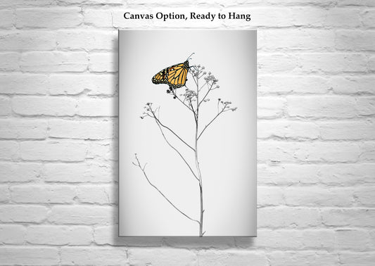 Monarch Butterfly Minimalist Art Print