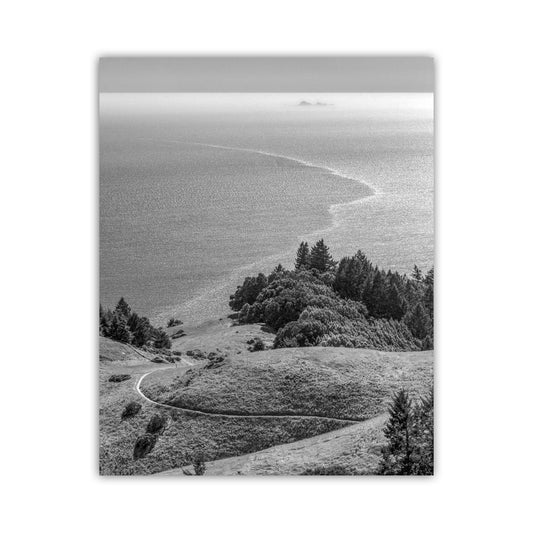 Mount Tamalpais Marin County California Black and White Art Print